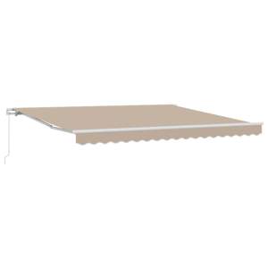 Markiza wysuwana Beżowy 400 × 300 cm Poliester i aluminium