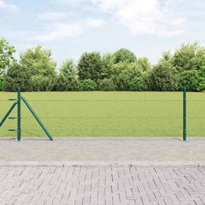 Sześciokątne ogrodzenie z betonową podstawą 25 x 0,4 m zielony