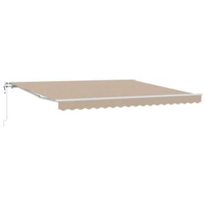 Markiza wysuwana Beżowy 400 × 300 cm Tkanina i aluminium