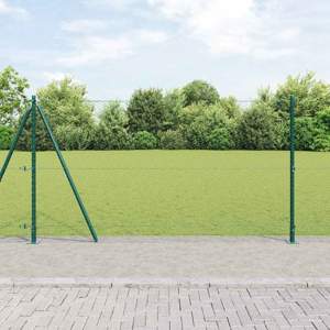 Sześciokątne ogrodzenie z betonową podstawą 100 x 1,2 m zielony
