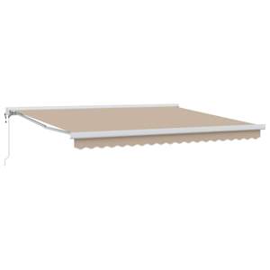 Markiza wysuwana Beżowy 400 × 300 cm Tkanina i Metal