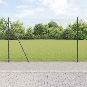 Sześciokątne ogrodzenie z betonową podstawą 10 x 1,5 m Szary