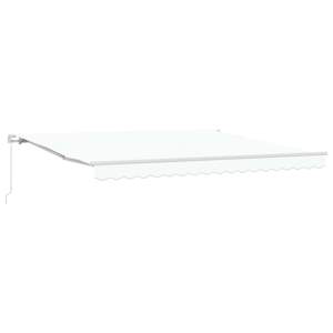 Markiza wysuwana Biały 400 × 300 cm Poliester i aluminium