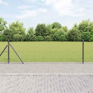Sześciokątne ogrodzenie z betonową podstawą 25 x 0,4 m Szary