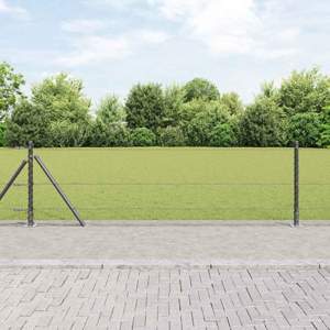 Sześciokątne ogrodzenie z betonową podstawą 25 x 0,6 m Szary