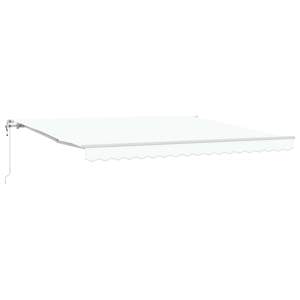 Markiza wysuwana Biały 400 × 300 cm Tkanina i aluminium