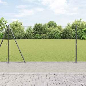 Sześciokątne ogrodzenie z betonową podstawą 25 x 1,2 m Szary