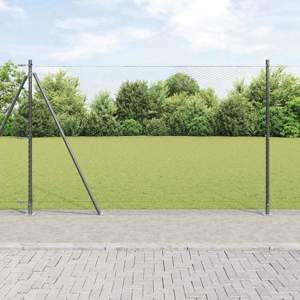 Sześciokątne ogrodzenie z betonową podstawą 25 x 1,4 m Szary