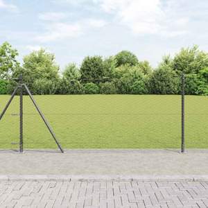 Sześciokątne ogrodzenie z betonową podstawą 50 x 0,8 m Szary