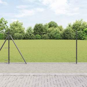 Sześciokątne ogrodzenie z betonową podstawą 50 x 1 m Szary