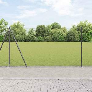 Sześciokątne ogrodzenie z betonową podstawą 50 x 1,2 m Szary