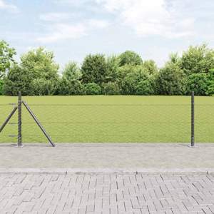 Sześciokątne ogrodzenie z betonową podstawą 100 x 0,5 m Szary