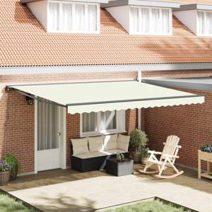 Rama markizy kremowy 450 × 300 cm Poliester z powłoką PU