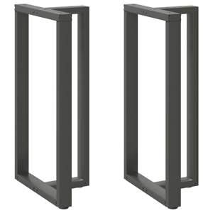 Nogi do stołu barowego w kształcie litery T 2 szt. Antracyt 60x35x(110-111) cm Stal