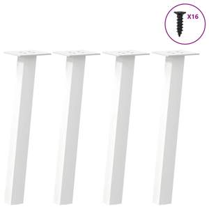 Nogi do stolika kawowego 4 szt. Białe 30 cm Stalowe