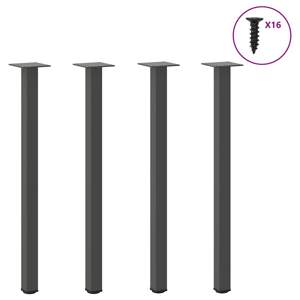 Nogi do stołu konsolowego 4 szt. Antracyt 72-74 cm Stal