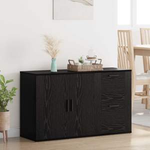 Bufet Czarny Dąb 100 x 33 x 59.5 cm Drewno inżynieryjne