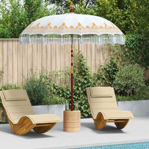 Baliński Parasol z Bazą kremowy 215 x 215 x 260 cm