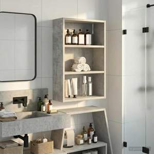 Szafka ścienna łazienkowa Betonowy Szary 40 x 16 x 62,5 cm