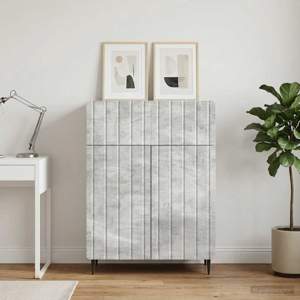 Bufet Betonowy szary 66 x 34,5 x 92 cm Drewno inżynieryjne