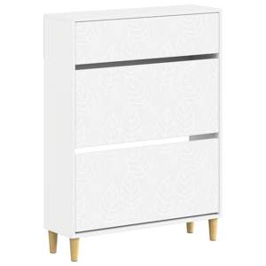 Szafka na buty DELFT 78 x 24 x 103 cm Drewno inżynieryjne Biały