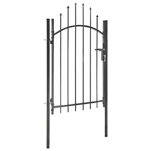 Brama ogrodowa Woerden, stal, 1x1,5 m, czarna