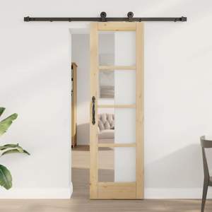 Drzwi przesuwne ORKDAL 61 x 198,5 cm Naturalny i czarny
