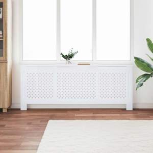 Osłona na kaloryfer z MDF, biała, 205 cm