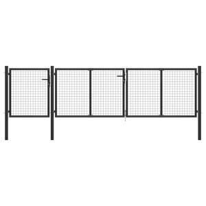 Brama ogrodowa stalowa 400x100 cm antracyt