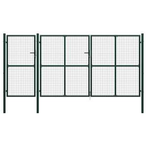 Brama ogrodowa stalowa 400x200 cm zielona