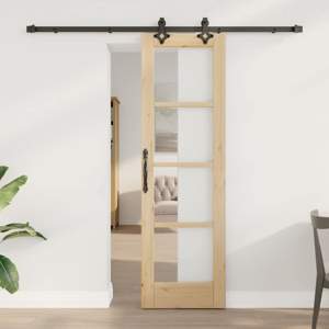 Drzwi przesuwne ORKDAL 61 x 198,5 cm Naturalny i czarny