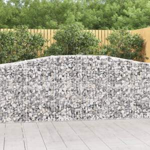 Kosze gabionowe, 20 szt, 400x50x100/120cm, galwanizowane żelazo