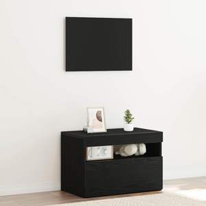 Szafka Nocna Czarny Dąb 60 x 35 x 40 cm Drewno inżynieryjne