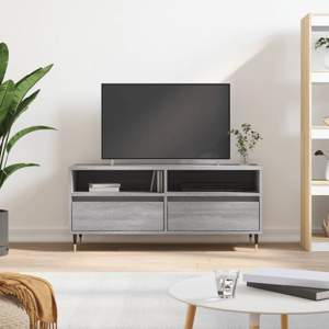 Szafka pod TV, szary dąb sonoma, 100x34,5x44,5 cm