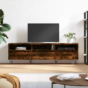 Szafka pod TV, przydymiony dąb, 150x30x44,5 cm
