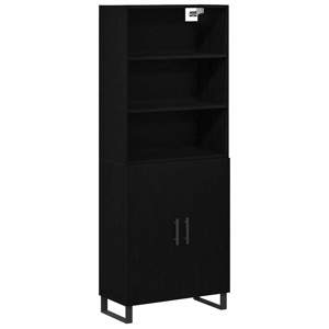 Highboard 2 szt. Czarny Dąb 69,5 x 34 x 180 cm