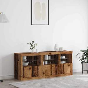 Komoda LED Stare drewno 162 x 37 x 67 cm Drewno inżynieryjne