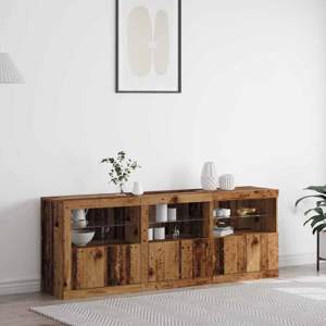 Komoda LED Stare drewno 181 x 37 x 67 cm Drewno inżynieryjne