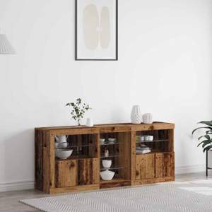 Komoda LED Stare drewno 162 x 37 x 67 cm Drewno inżynieryjne