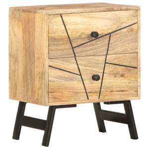 Szafka nocna, 40x30x50 cm, lite drewno mango