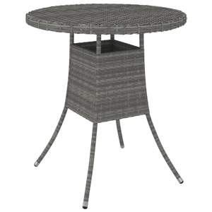 Stolik ogrodowy, szary, 70x70x73 cm, polirattan