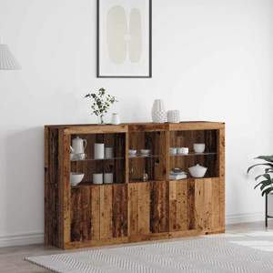 Komoda LED Stare drewno 162 x 37 x 100 cm Drewno inżynieryjne