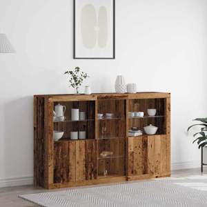Komoda LED Stare drewno 162 x 37 x 100 cm Drewno inżynieryjne