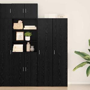 Highboard Czarny Dąb 40 x 42,5 x 185 cm