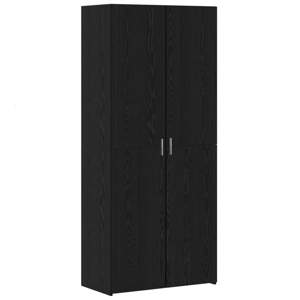 Highboard Czarny Dąb 80 x 42 x 185 cm