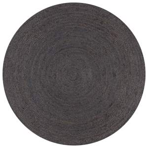 Ręcznie wykonany dywan z juty, okrągły, 150 cm, ciemnoszary