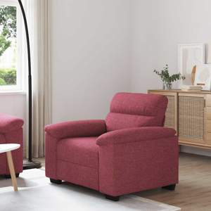 Sofa Fotel Wino Czerwone 100x81x84 cm Tkanina