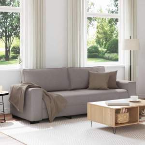 Sofa 3-osobowa, kolor taupe, 220x77x82 cm, tkaniną