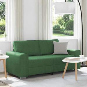 Sofa dwuosobowa, ciemnozielona, 180x77x82 cm, tkanina sztruksowa