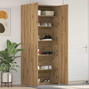 Szafka na buty 80 x 35.5 x 180 cm Drewno inżynieryjne Brązowy